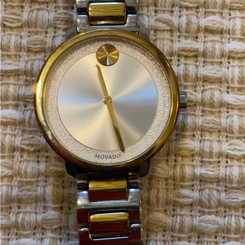 Movado Gold and Silver Watch